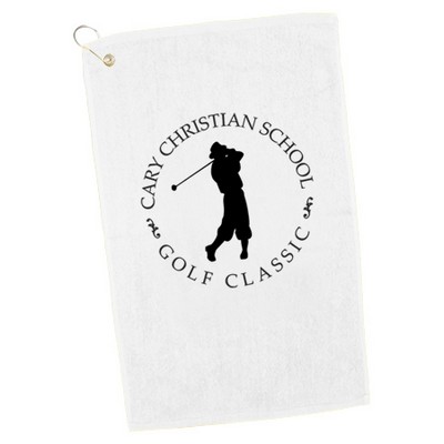 White Hand Towel Hemmed