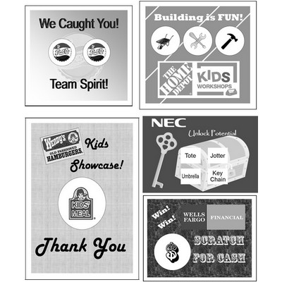 Semi Custom Scratcher Cards - Black & White (2.00"x3.50")
