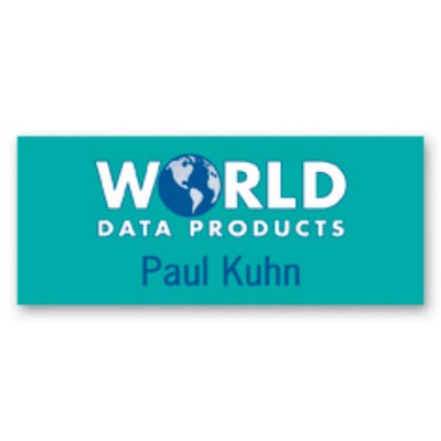 Full Color Name Badge W/Personalization (1.25"X3") Rectangle