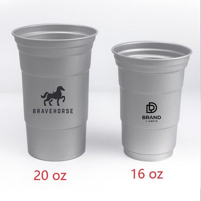 16 Oz Aluminum Reusable Party Cup