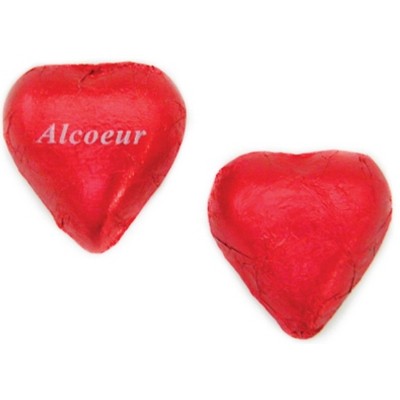 Imprinted Foil Wrapped Chocolate Heart
