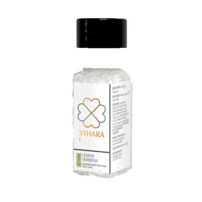 2 oz. Lemon Verbena Bath Salts in Tall Square Jar