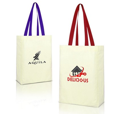Cotton Grocery Tote Bag (10" X 14" X 5")
