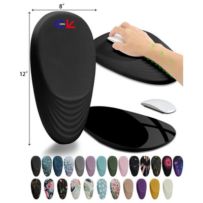 Filled with Memory Foam 12 x 8 Inches Ergonomic Mouse Pad Wrist Support with Stepped-Wedge Design