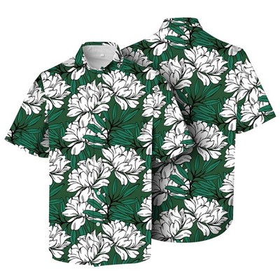 COTTON Men'S Hawaiian Shirt (Full Color Digital Customized)