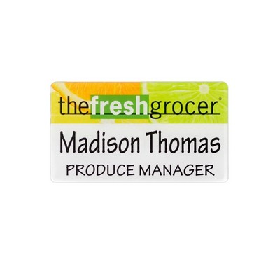 USA Made Acrylic Personalized Name Badge (11-15 Sq. Inches)