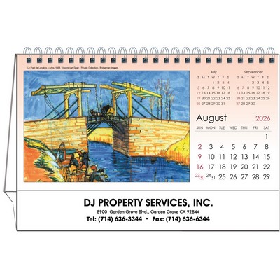 Art Gallery 2026 Desktop Calendar w/Flexible Easel
