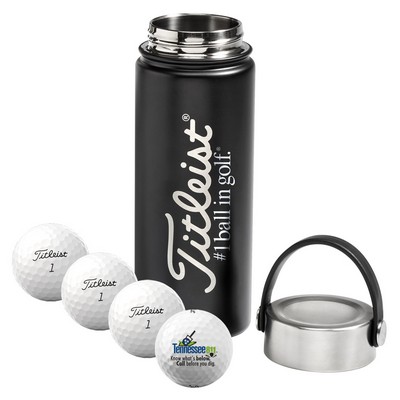 Titleist® 4-Ball Metal Water Bottle