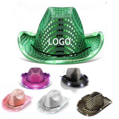 Glitzy Silver Cowboy Hat