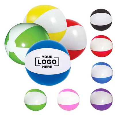 12" Inflatable Beach Ball In Two-Tone Design
