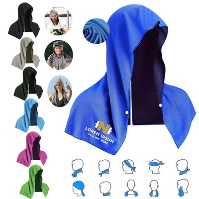 Quick Dry Polyester Sports Cooling Hoodie Towel