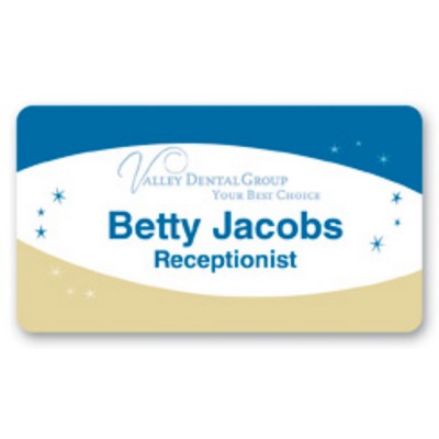 Full Color Name Badge W/Personalization (1.75"X3.125") Rectangle