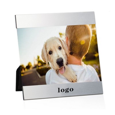Satin Metal Picture Frame W/ Easel Back