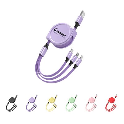 3-In-1 High Speed Retractable Usb Mobile Charging Cable
