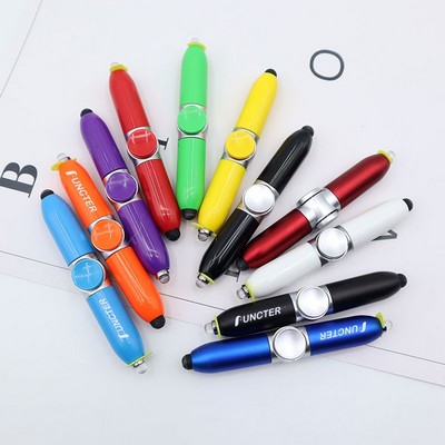 Fidget Spinner Stylus LED Ballpoint Pen