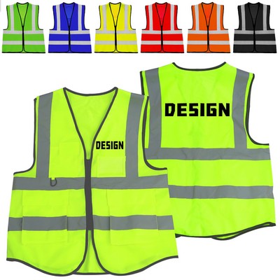 Custom MOQ 100pcs Breathable Work Reflective Safety Vest