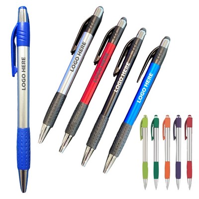 Silver Pen w/ Colored Gripper