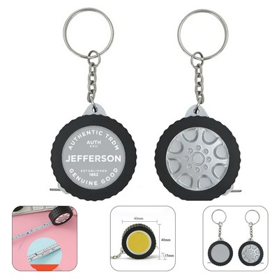 Mini Tyre Tape Measure Keychain