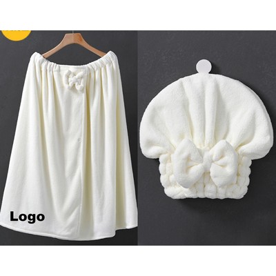 Coral Fleece Oversize Women'S Wearable Bath Towel Suit
