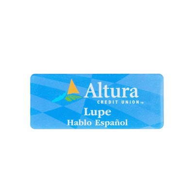 USA Made Acrylic Personalized Name Badge (1-5 Sq. Inches)