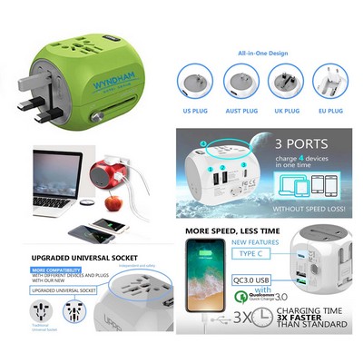 Promotek iBank® World Travel Adapter for 150 countries