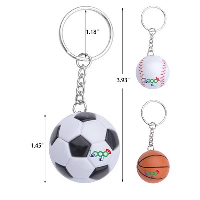 Baseball Key Ring PU Toy Stress Ball
