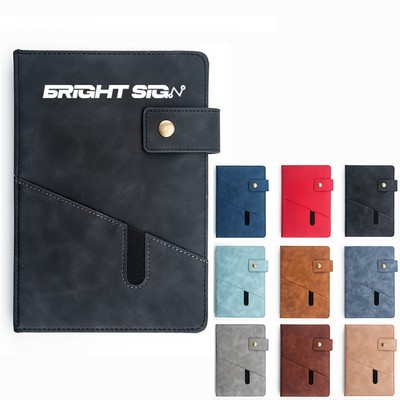 A5 Lined Leather Journal Notebook