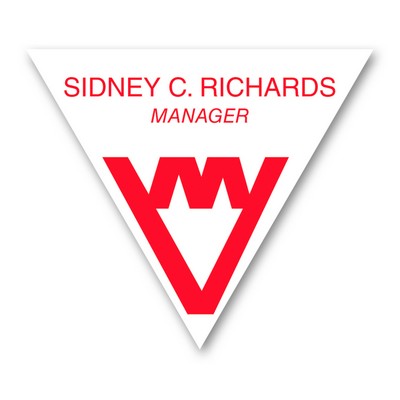 Full Color Name Badge W/Personalization (2.5"X3") Triangle