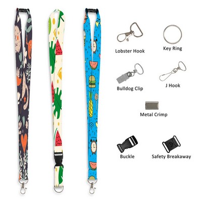 3/4" Full Color Sublimated Lanyard