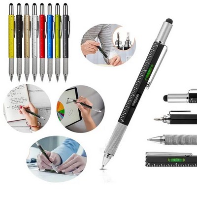6-in-1 Multifunctional Pen with Stylus, Ruler & Screwdriver