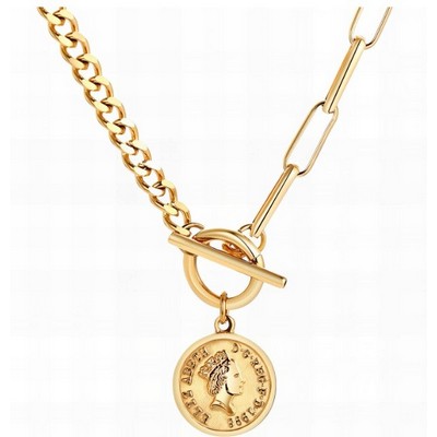 Pendant Necklace with Toggle Clasp