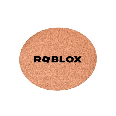 Round Cork Mouse Pad with one Color Screen Print