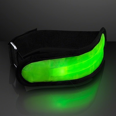 Light Up Neon Green LED Arm Band for Night Runs