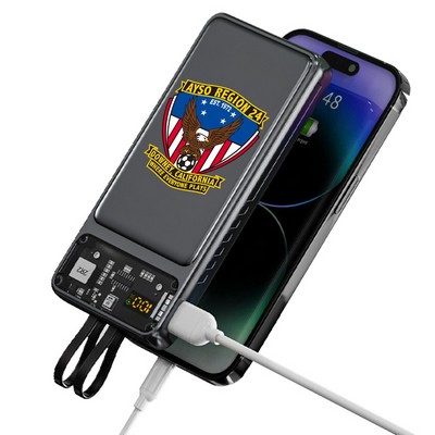 Galena Transparent Corded Power Bank 10000-10000mAh
