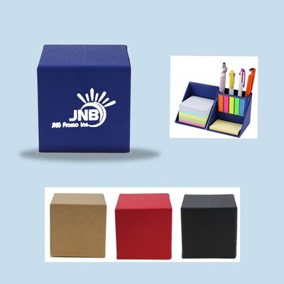 Pen Holder Cube with Sticky Notes