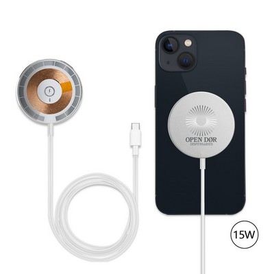 Naperville Transparent MagSafe Wireless Charging Pad-15W wireless charger