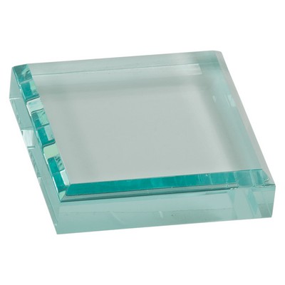 3" x 3" Jade Acrylic Paperweight