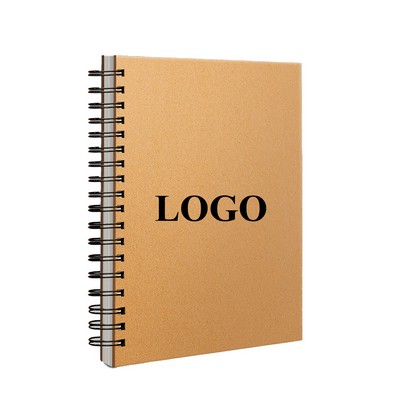 Spiral 40 Sheets Notebooks W/ Kraft Cover