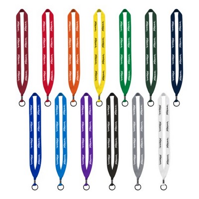 3/4" Polyester Lanyard with Metal Crimp & Split-Ring