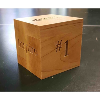 6" Wood Inspiration Cube