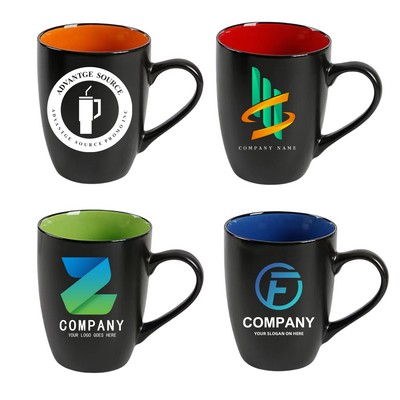 16 Oz. Two-Tone Ceramic Coffee Mugs