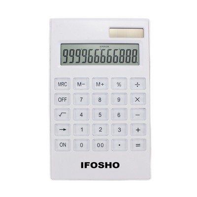 12-Digit Dual Power Desktop Calculator Solar and Battery Operated with Large Display