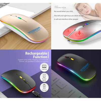 Promotek iBank® Bluetooth Wireless Mouse, LED Slim Dual Mode (Bluetooth 5.1 and 2.4G Wireless)