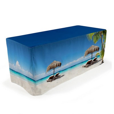 Fitted Tablecloth – Full-Color Dye Sublimation, 170GSM Plain Cloth for 4 ft Table