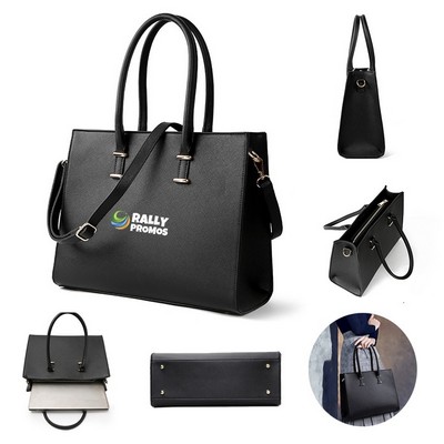 14Inch Leather Computer Tote Bag