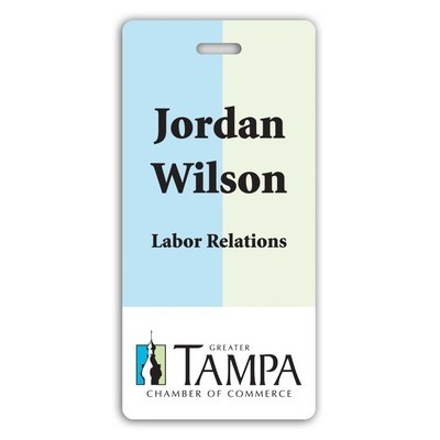 Full Color Name Badge W/Personalization (4.375"X2.125") Rectangle