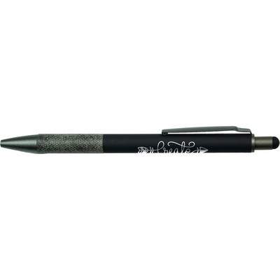 Soft Touch Aluminum Stylus Pen with Paper Grip