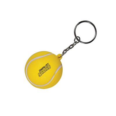 Tennis Ball Shape Stress Ball Keychain