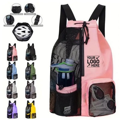 Mesh Swimming Backpack with Wet Pocket for Beach & Pool