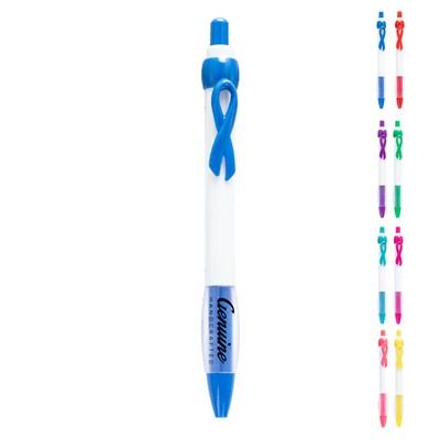Breast Cancer Awareness Ribbon Retractable Pen